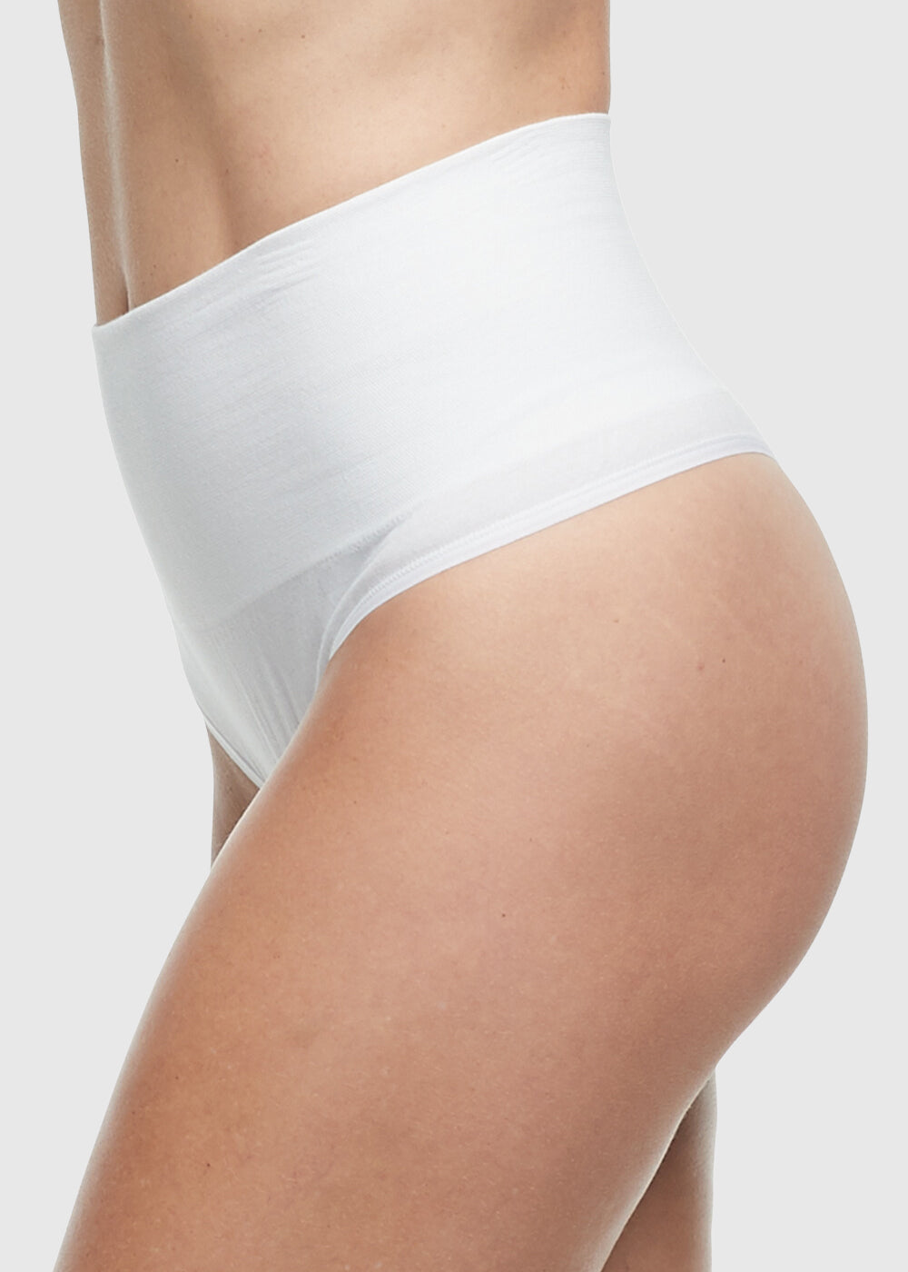 Alex Cotton Shaping Thong - Seamless from Yummie in White  - 1